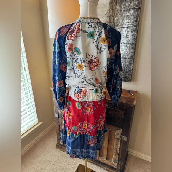 Lulalife Floral Bohemian Dress with Tassels - size M - Picture 4 of 11